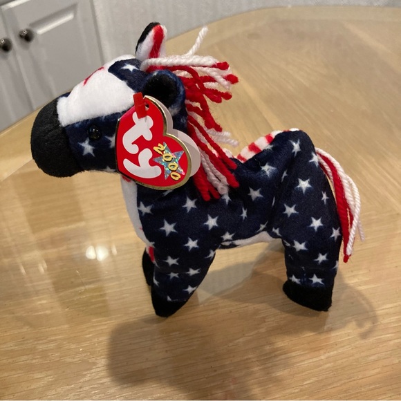 NWT Vintage “Lefty 2000” Beanie Baby. Date of birth 7/4/2000. - Picture 5 of 16